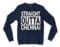 Straight Outta Chennai Men/Unisex Long Sleeve Sweatshirt in Navy Color